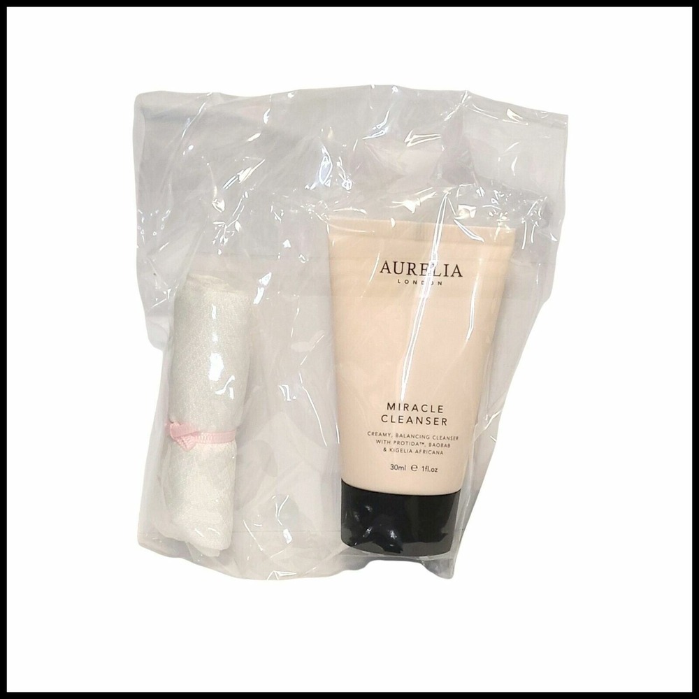 Aurelia Miracle Cleanser Creamy Balancing Protida Bamboo Muslin Cloth 1 fl.oz